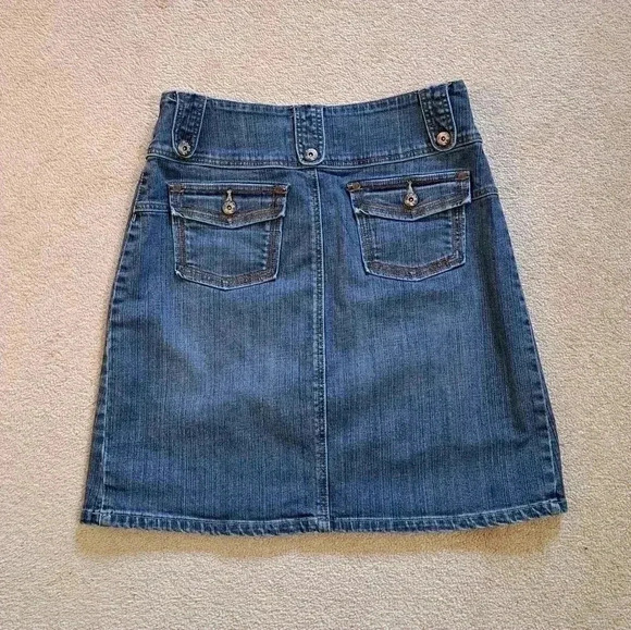 90's Vintage Denim Skirt Blue Womens Size 10 - Picture 2 of 8